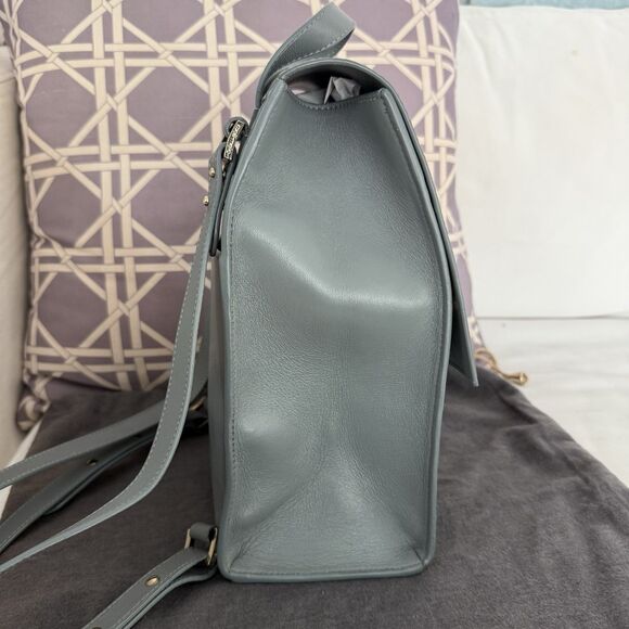 Meli Melo Anthropologie Norina Backpack Seafoam Green Blue Leather Italy - Picture 6 of 16